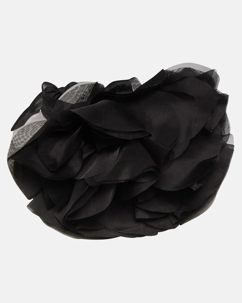 Nina Ricci Choker Organza Flower aus Seide Schwarz