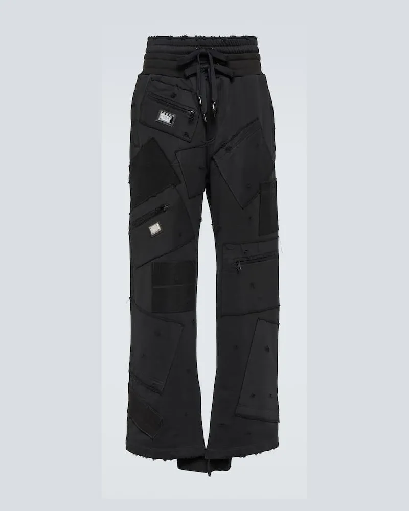 Dolce & Gabbana Jogginghose aus Jersey Schwarz