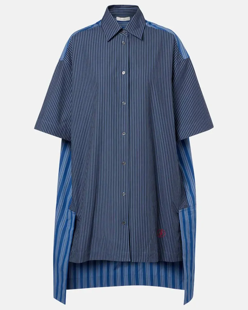 J.W.Anderson Hemdblusenkleid aus Baumwollpopeline Blau