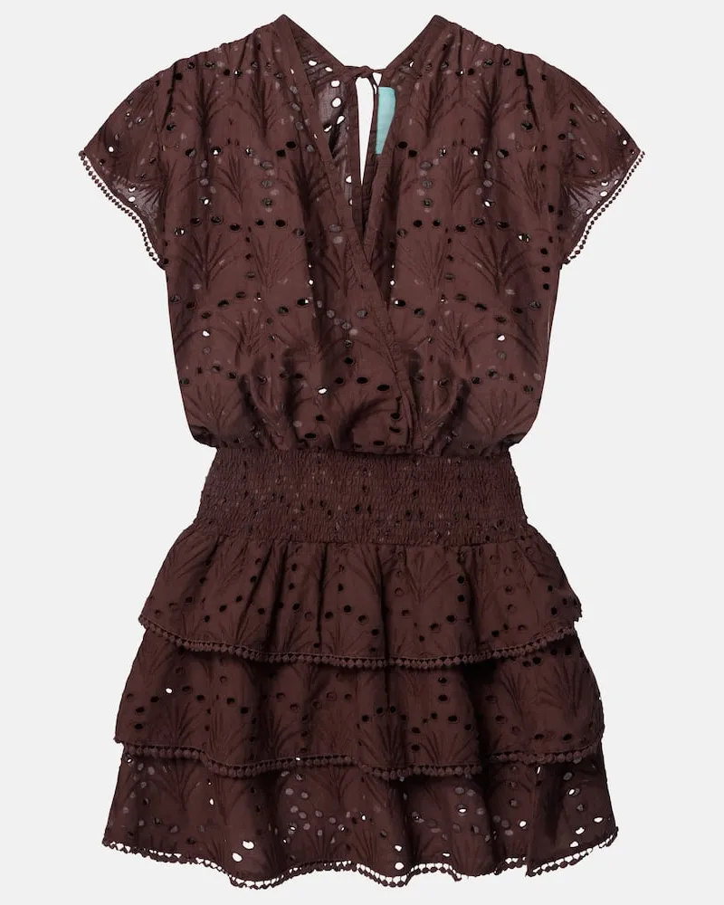 Melissa Odabash Minikleid aus Baumwolle Braun