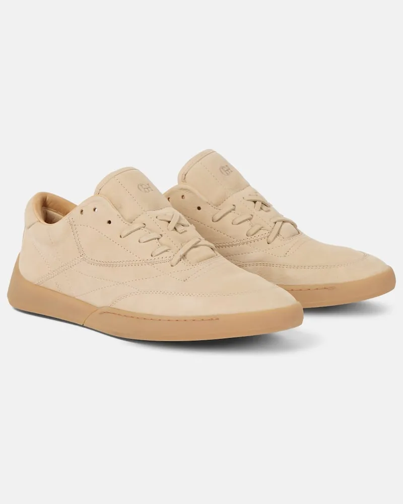 Gabriela Hearst Sneakers Ohio aus Veloursleder Beige
