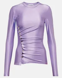 Paco Rabanne Top aus Satin Lila