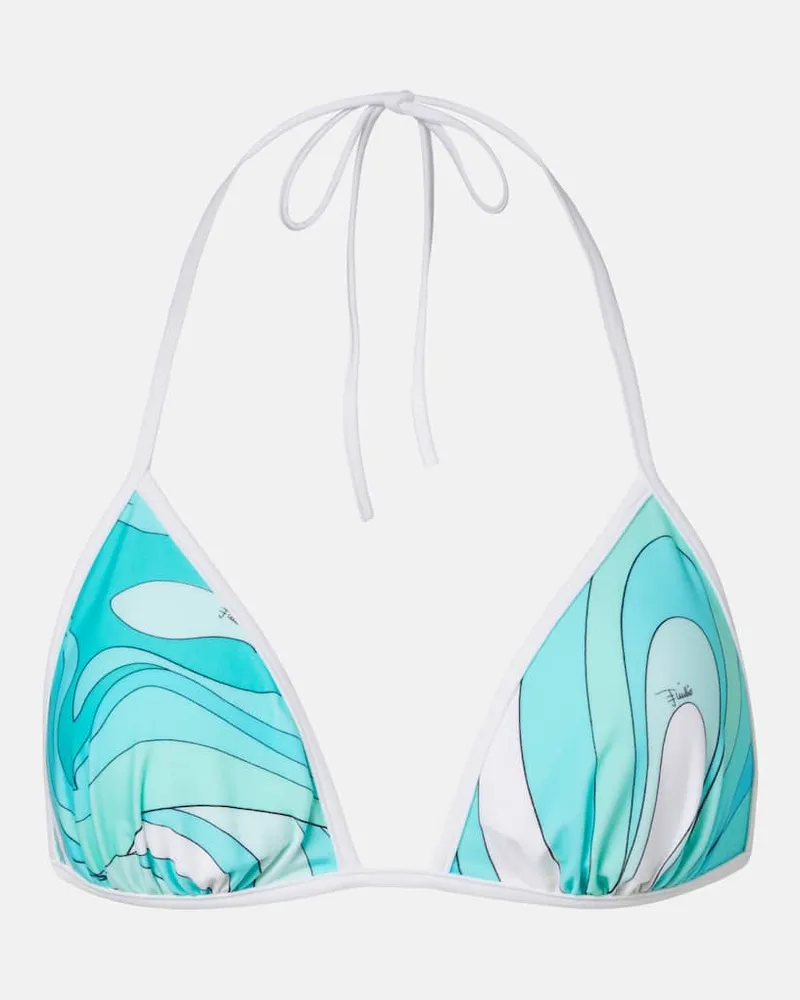 Emilio Pucci Bikini-Oberteil Marmo Blau