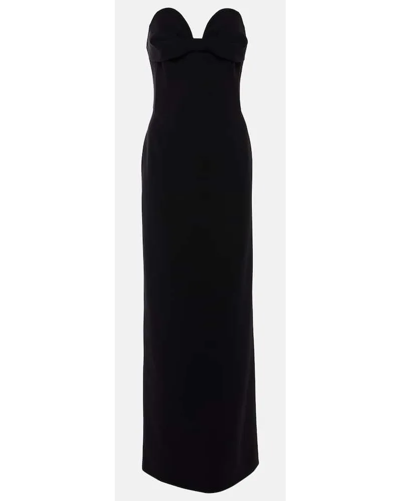 Magda Butrym Robe aus einem Wollgemisch Schwarz