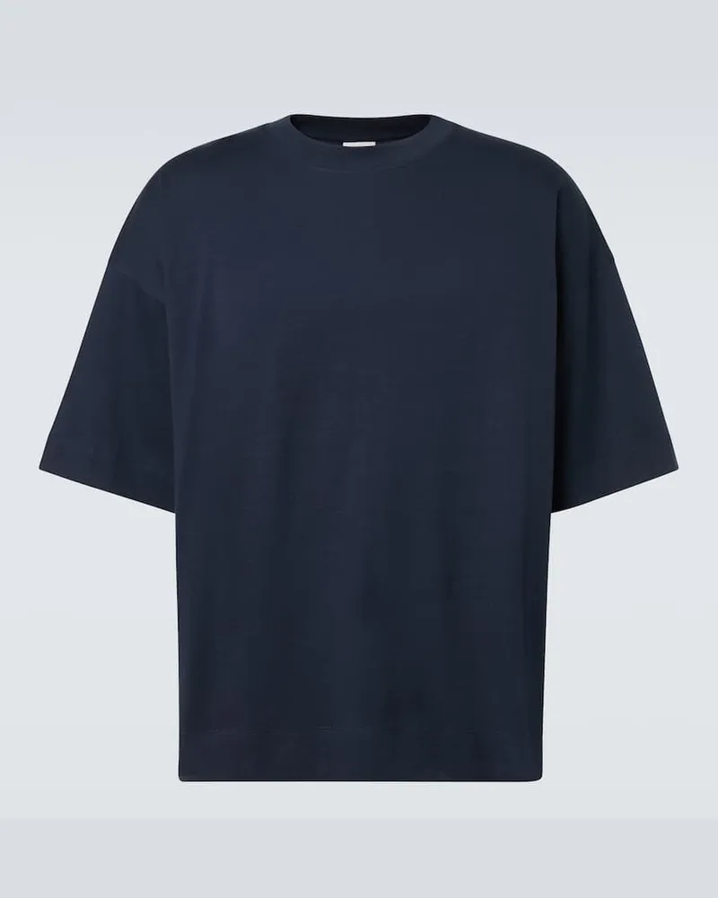 Dries van Noten T-Shirt aus Baumwoll-Jersey Blau