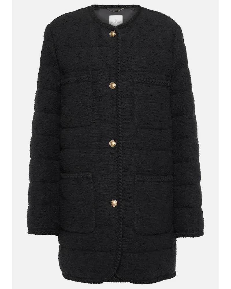 Moncler Daunenjacke Epafo aus einem Baumwollgemisch Schwarz