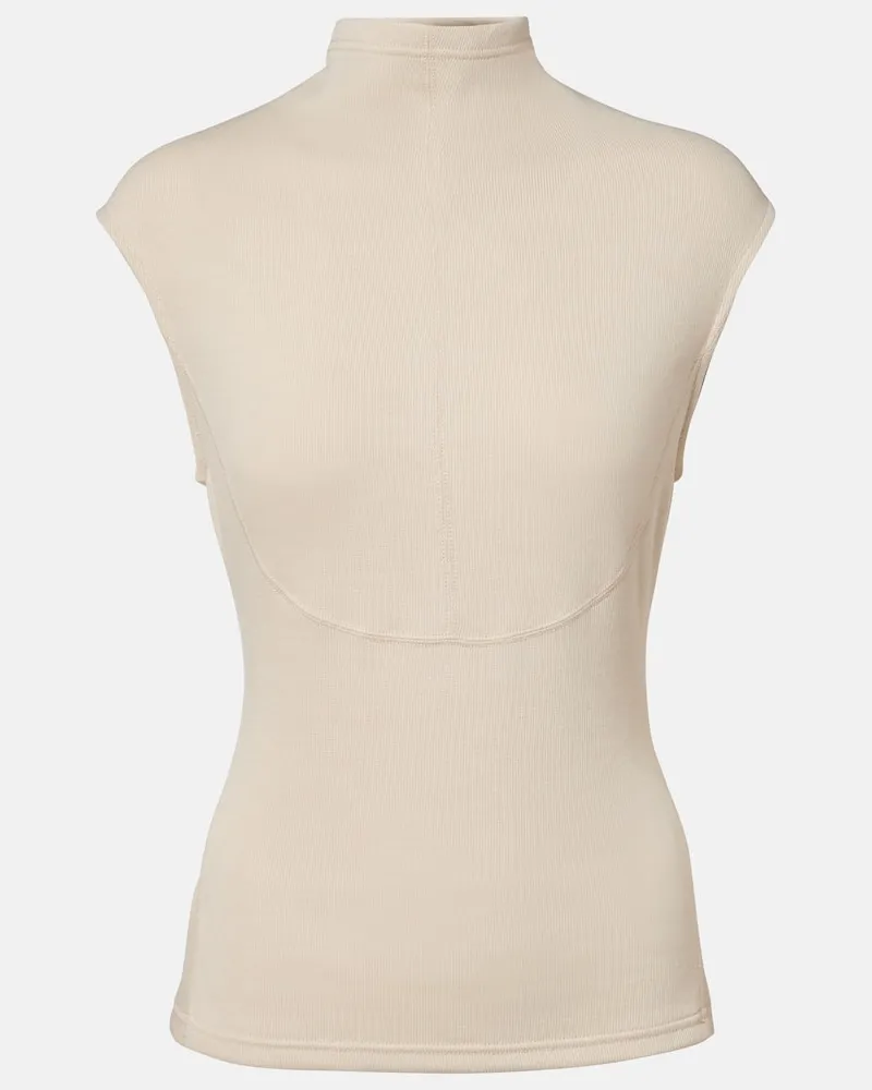 Proenza Schouler Top Zana aus Rippstrick Beige