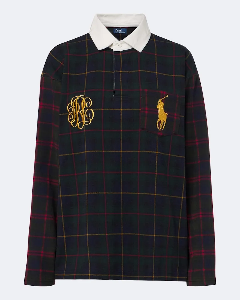 Ralph Lauren Polopullover aus Baumwollflanell Multicolor