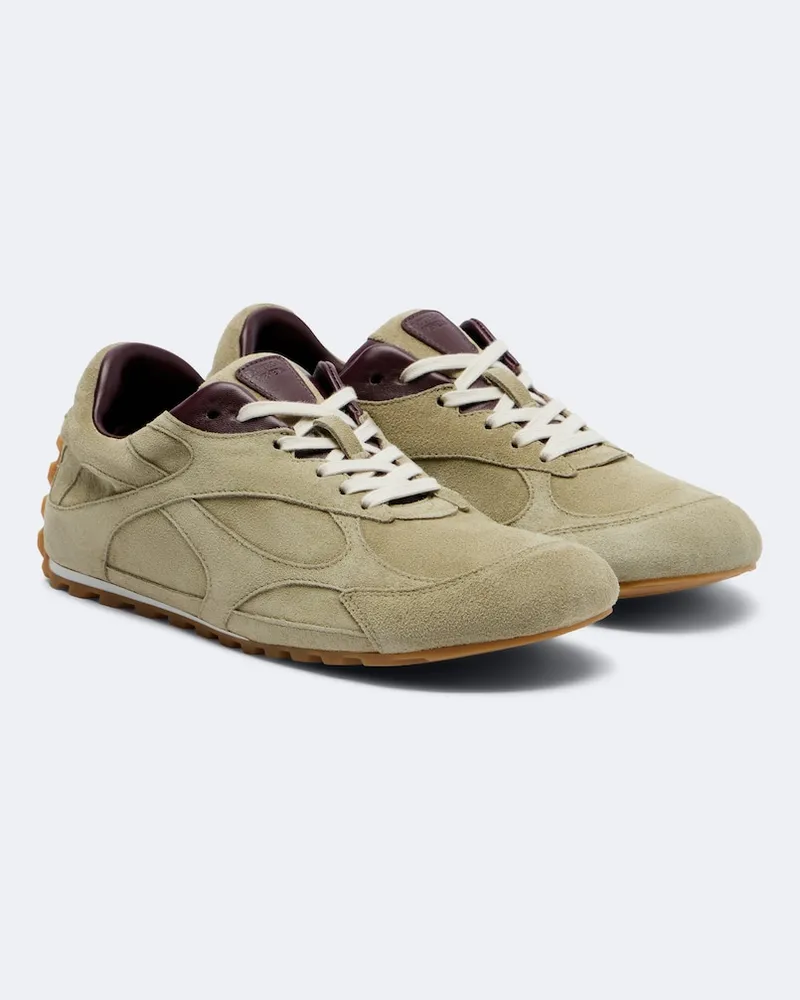 Bottega Veneta Sneakers Orbit Flash aus Veloursleder Grün