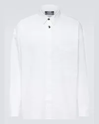 Jacquemus Hemd La Chemise Manches Longue aus einem Baumwollgemisch Weiss