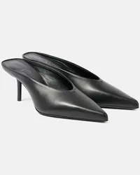 Max Mara Mules Mmmuleca aus Leder Schwarz