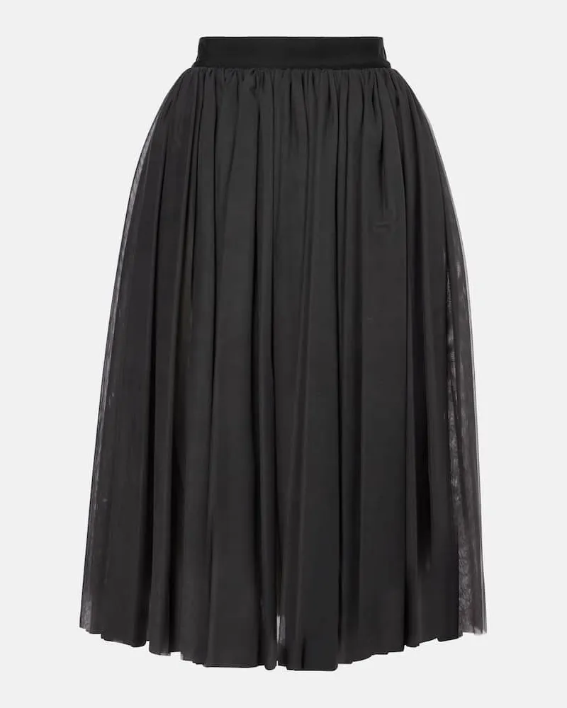 Dolce & Gabbana Midirock aus Tüll Grau