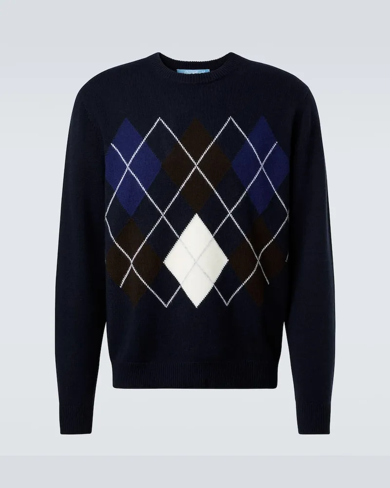 arch4 Pullover aus Kaschmir Blau