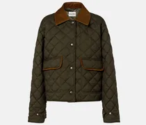 Steppjacke mit Leder