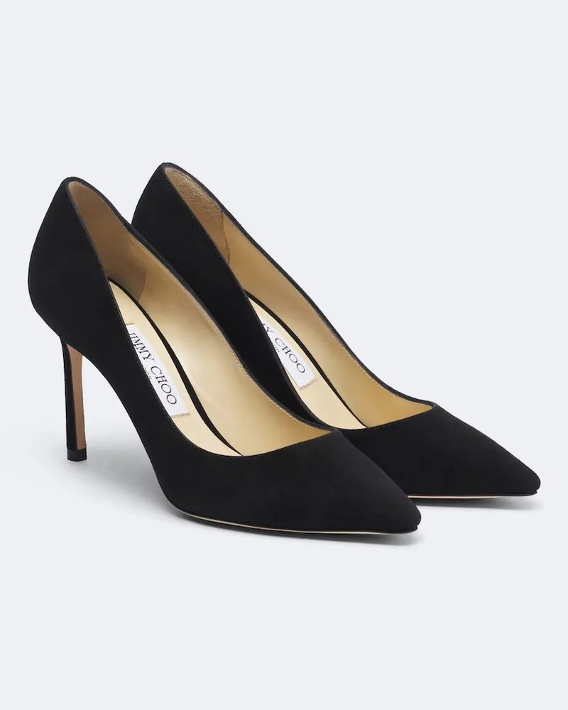 Jimmy Choo Pumps Romy 85 aus Veloursleder Schwarz