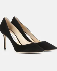 Jimmy Choo Pumps Romy 85 aus Veloursleder Schwarz