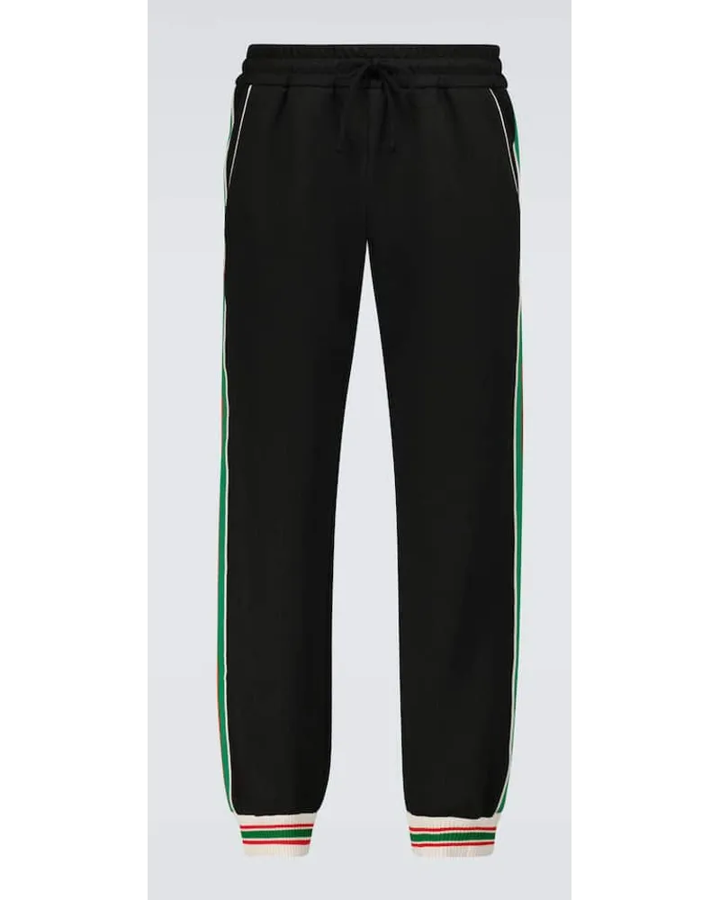 Gucci Jogginghose GG aus Jersey Schwarz