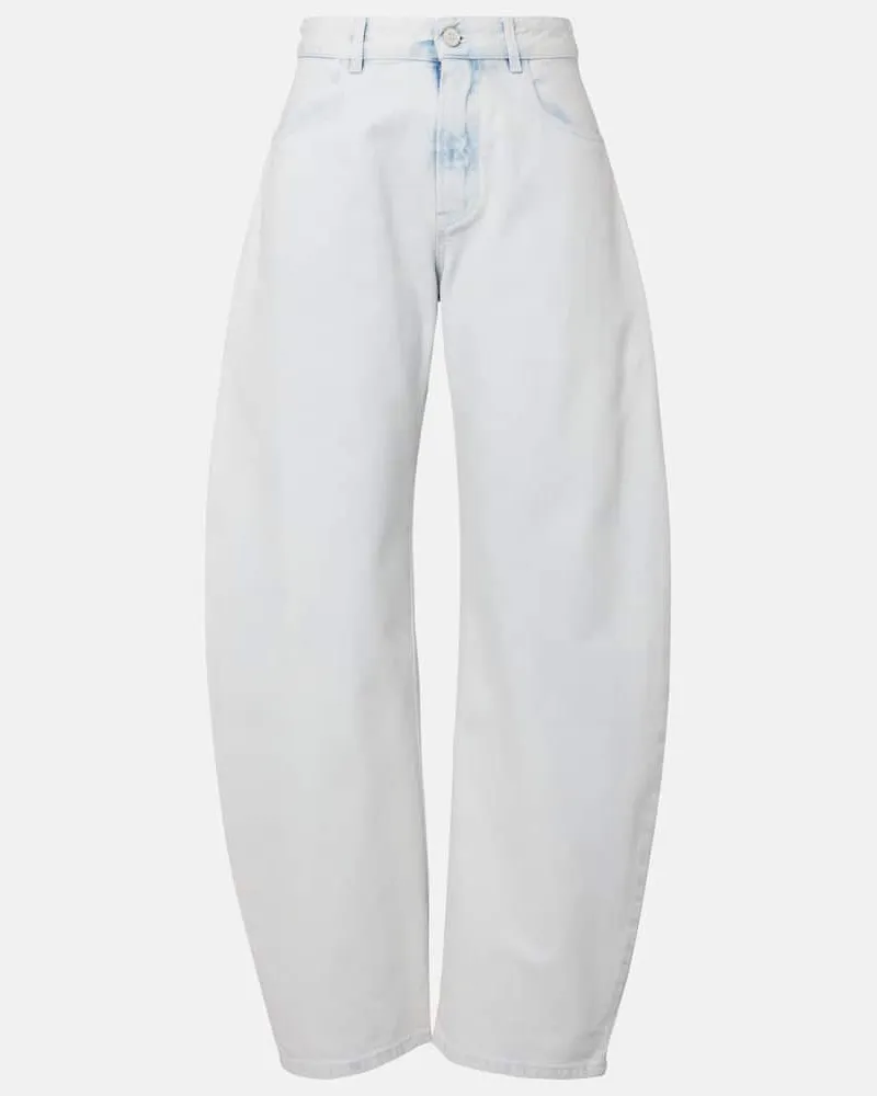 Alaïa Alaïa Low-Rise Barrel Jeans Blau