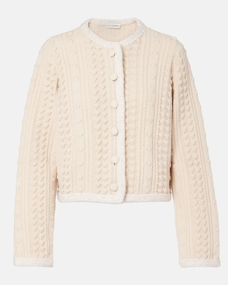Altuzarra Cardigan Stef aus einem Wollgemisch Beige