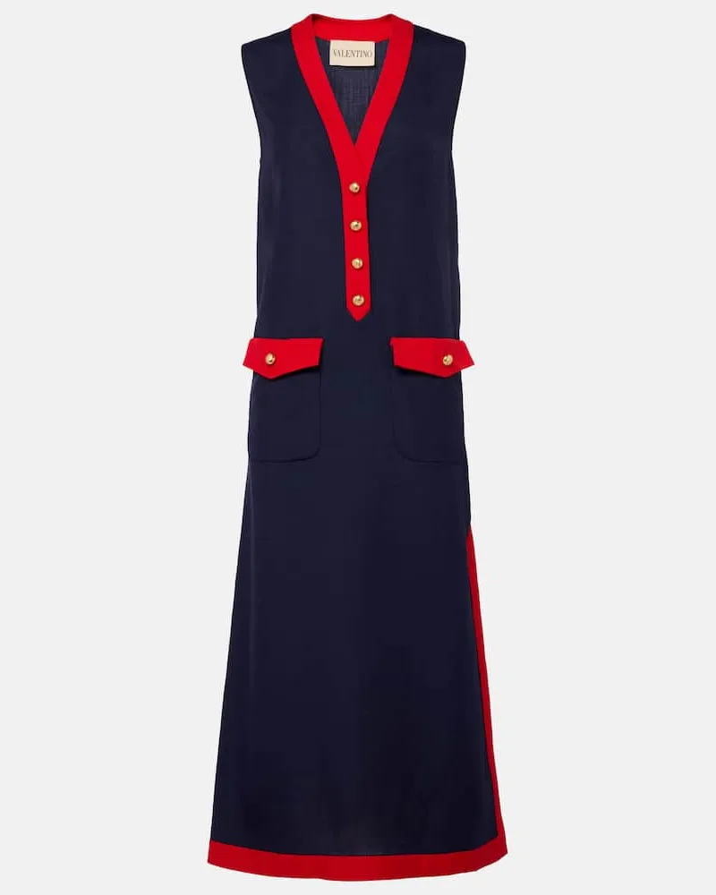 Valentino Garavani Midikleid VLogo Blau