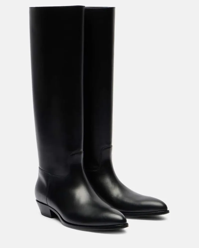 The Row Westernstiefel aus Leder Schwarz
