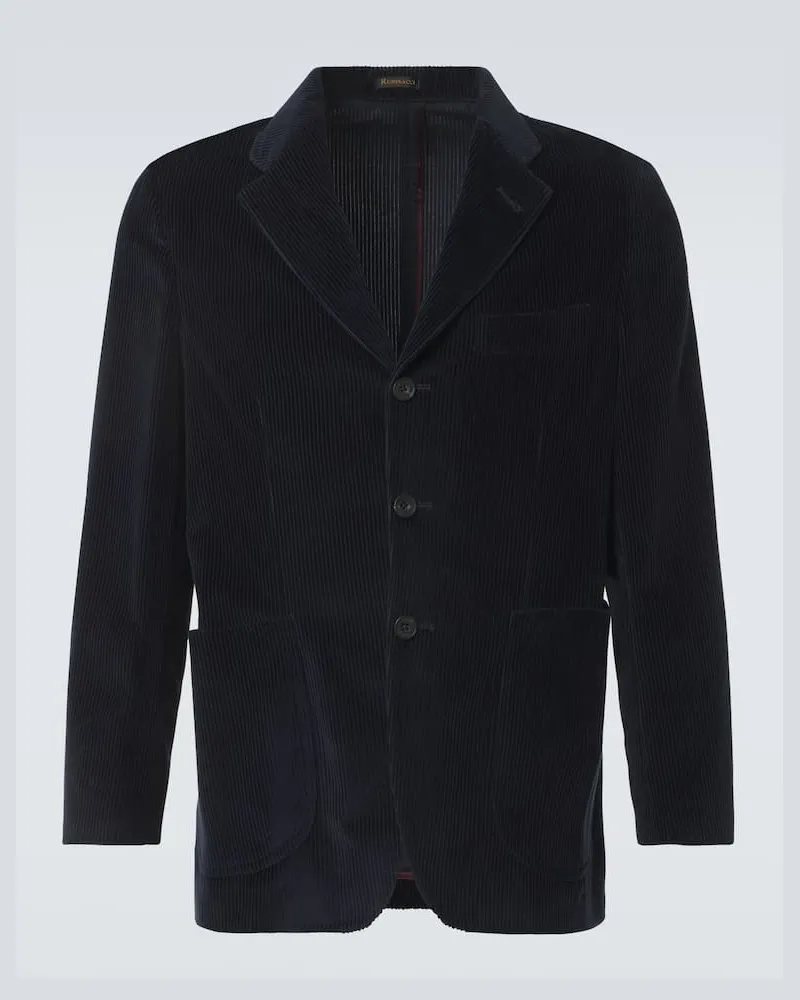 Rubinacci Blazer aus Baumwoll-Cord Blau
