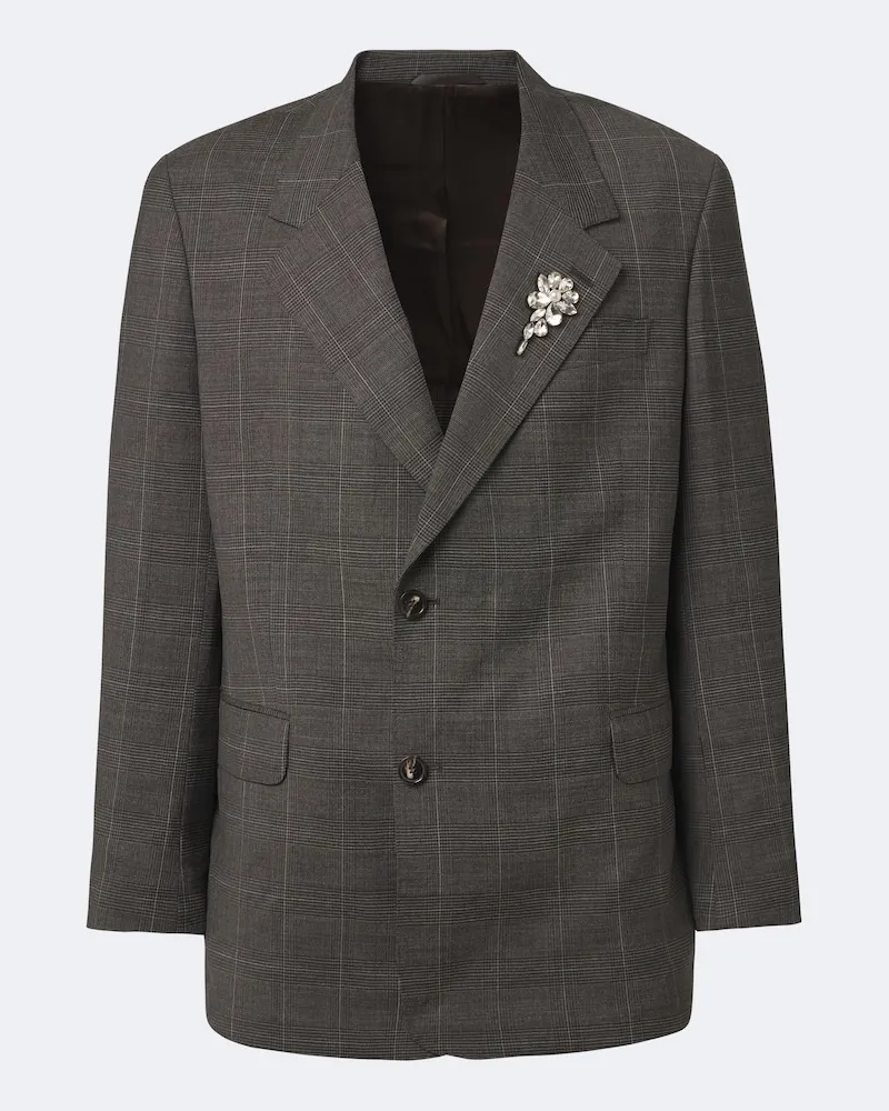 Simone Rocha Verzierter Blazer aus Wolle Grau