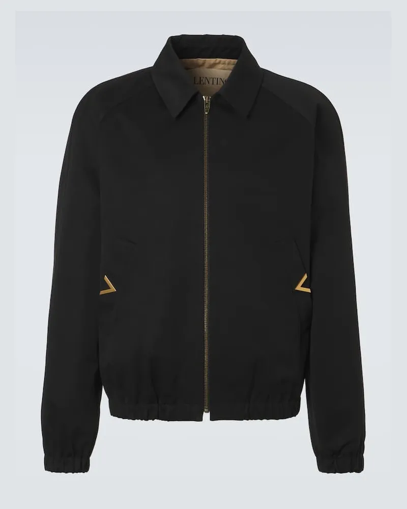 Valentino Garavani Blouson VGold aus Baumwolle Schwarz