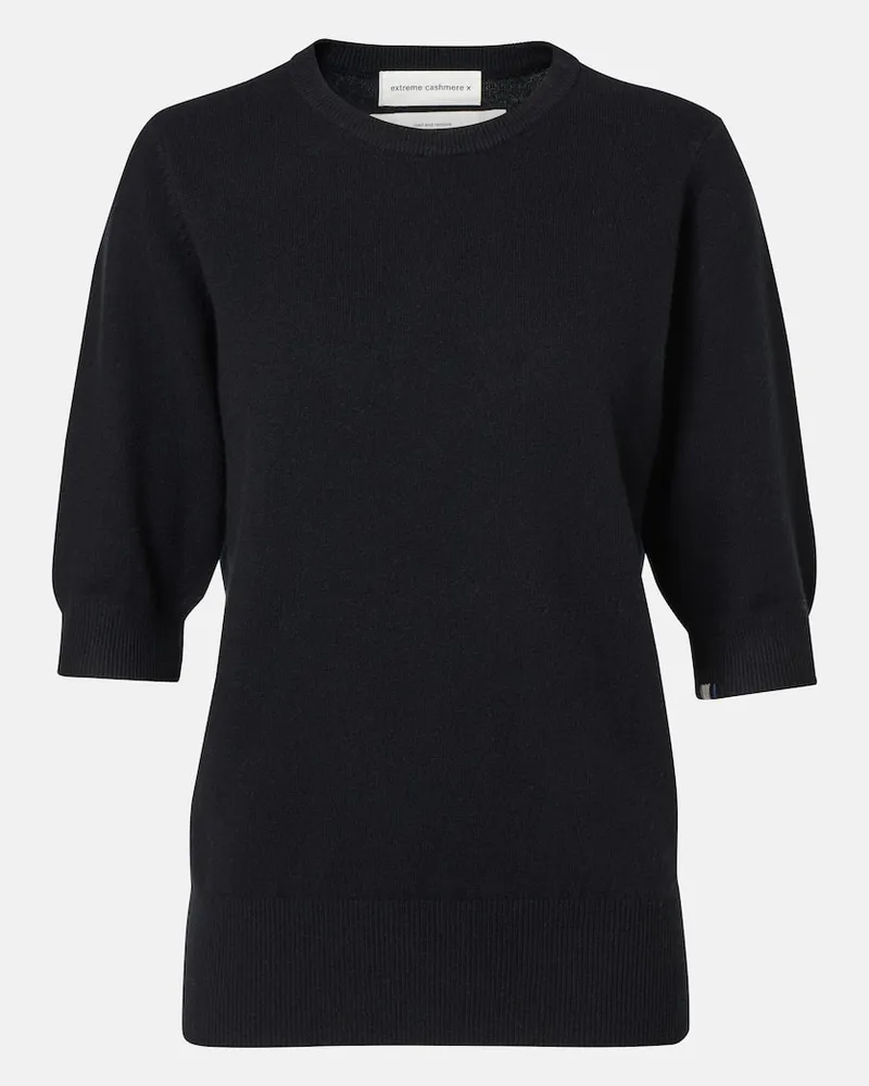 extreme cashmere Pullover N°63 Well aus einem Kaschmirgemisch Schwarz