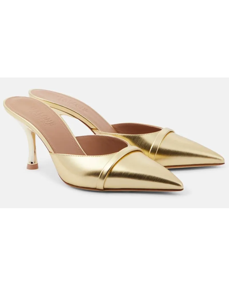 Malone Souliers Mules Joella 70 aus Metallic-Leder Gold