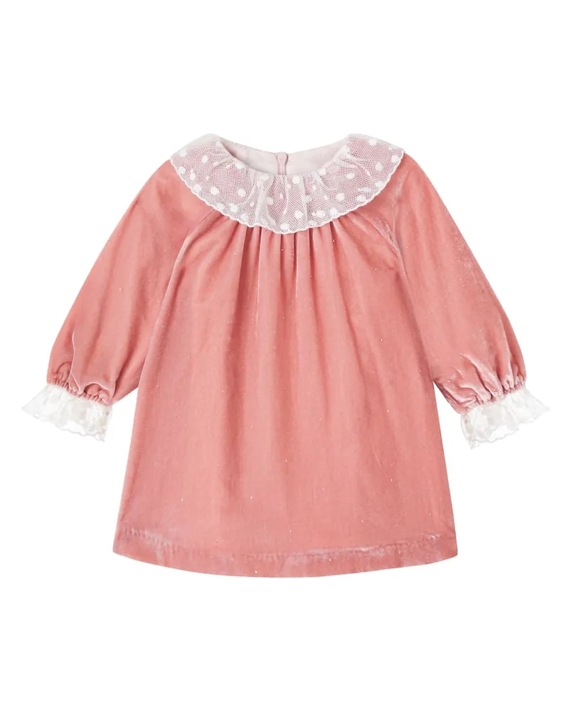 Tartine et Chocolat Top aus Samt Pink