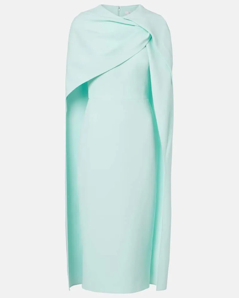 Safiyaa Midikleid Oria aus Crêpe Grün