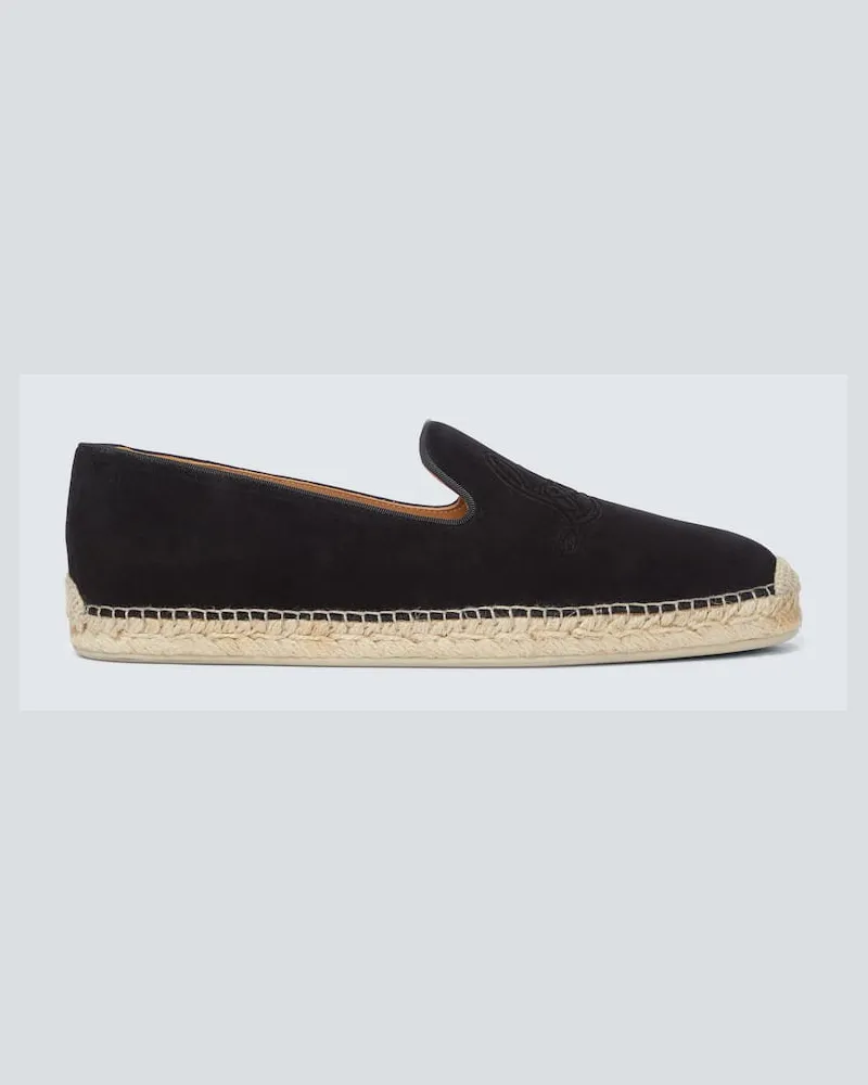 Christian Louboutin Espadrilles Esparadra aus Veloursleder Schwarz