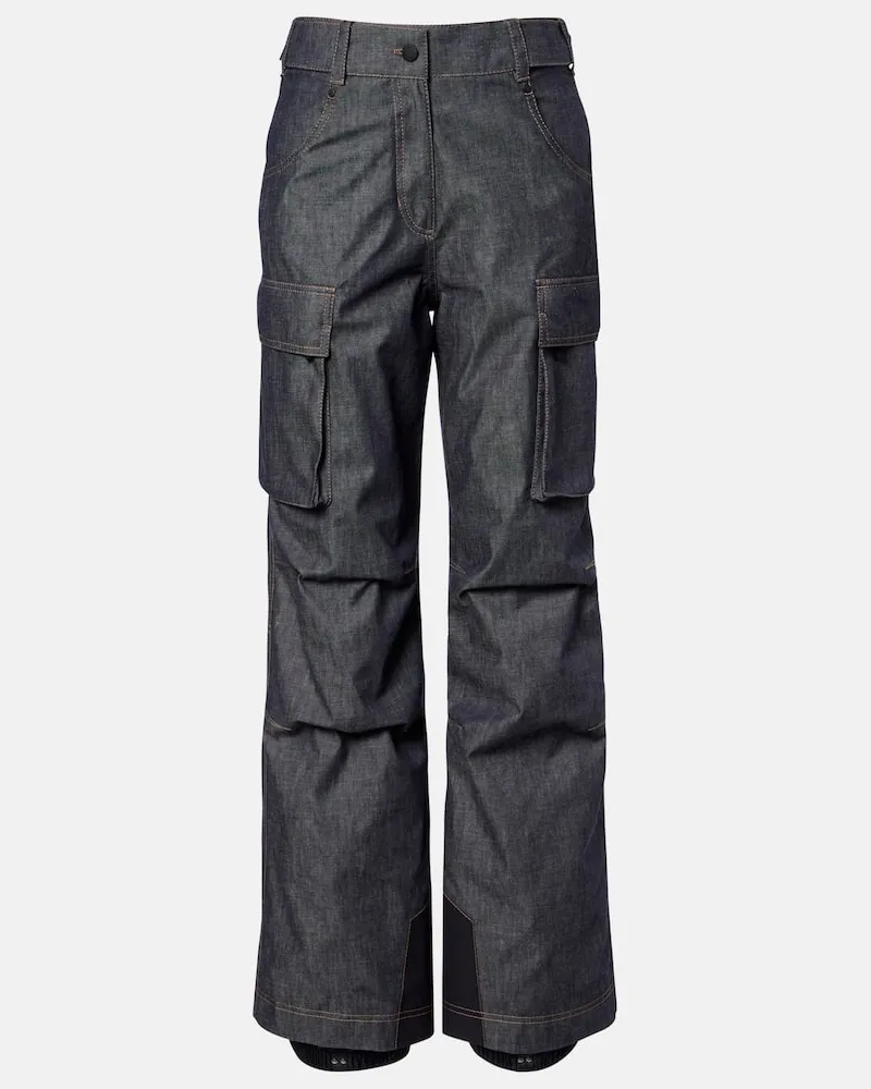 Moncler Skihose aus Baumwolle Blau