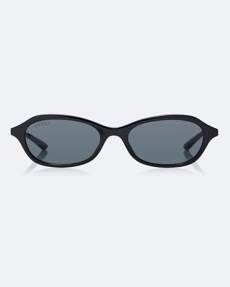 Gucci Ovale Sonnenbrille Bella Schwarz