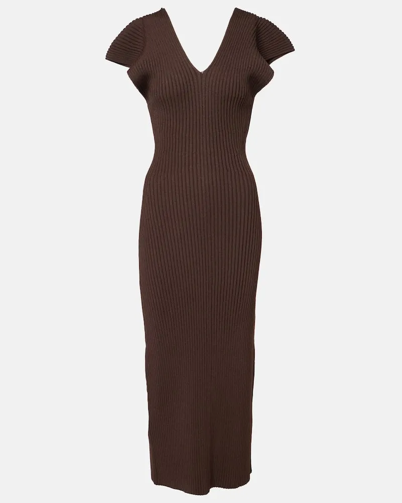 Altuzarra Robe Trey aus Rippstrick Braun