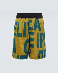 Dries van Noten Mid-Rise Shorts aus Jersey Gruen