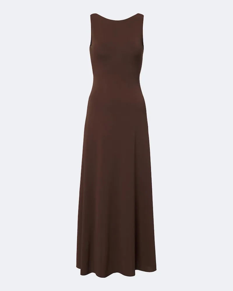 Eres Midikleid Sculpture aus Jersey Braun