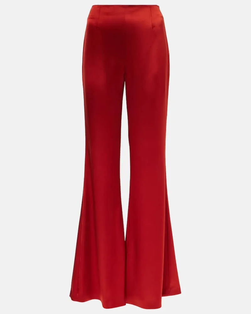 GALVAN Weite Hose Atruvia aus Satin Rot