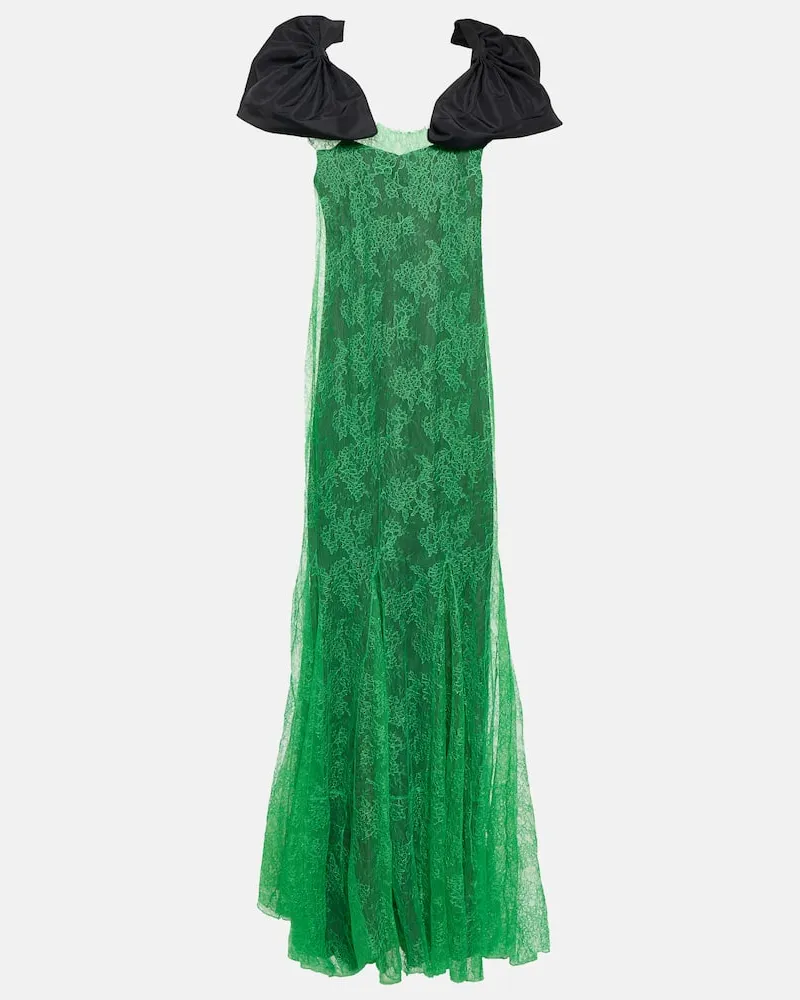 Nina Ricci Robe aus Spitze Grün
