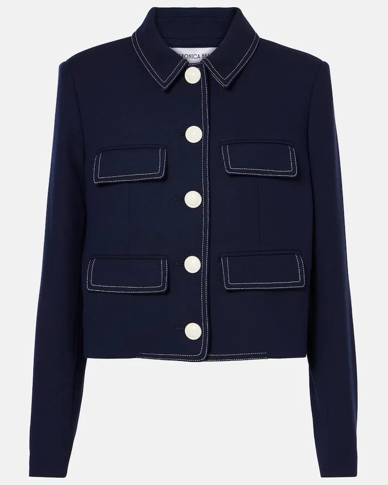 Veronica Beard Cropped-Jacke Constantine Blau
