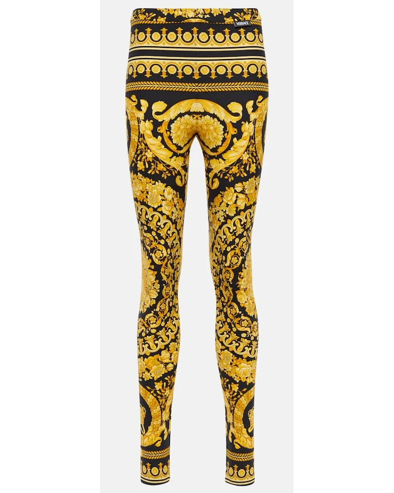 Versace Mid-Rise Leggings Barocco Multicolor