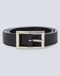 Saint Laurent Guertel aus Leder Schwarz