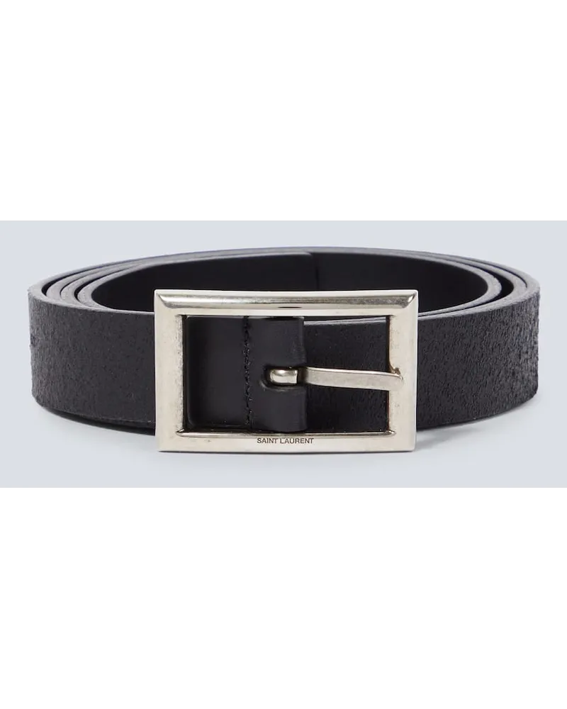 Saint Laurent Gürtel aus Leder Schwarz