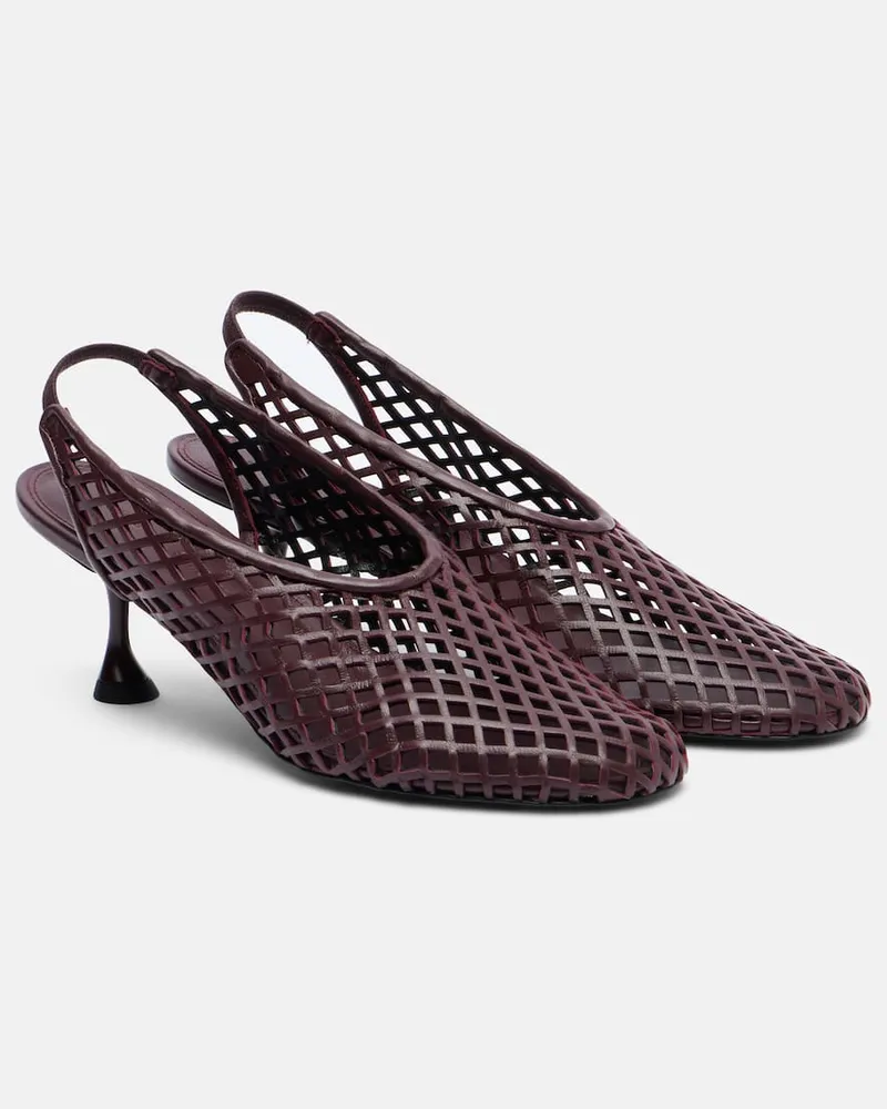 Proenza Schouler Slingback-Pumps Tee 60 aus Leder Burgunderrot