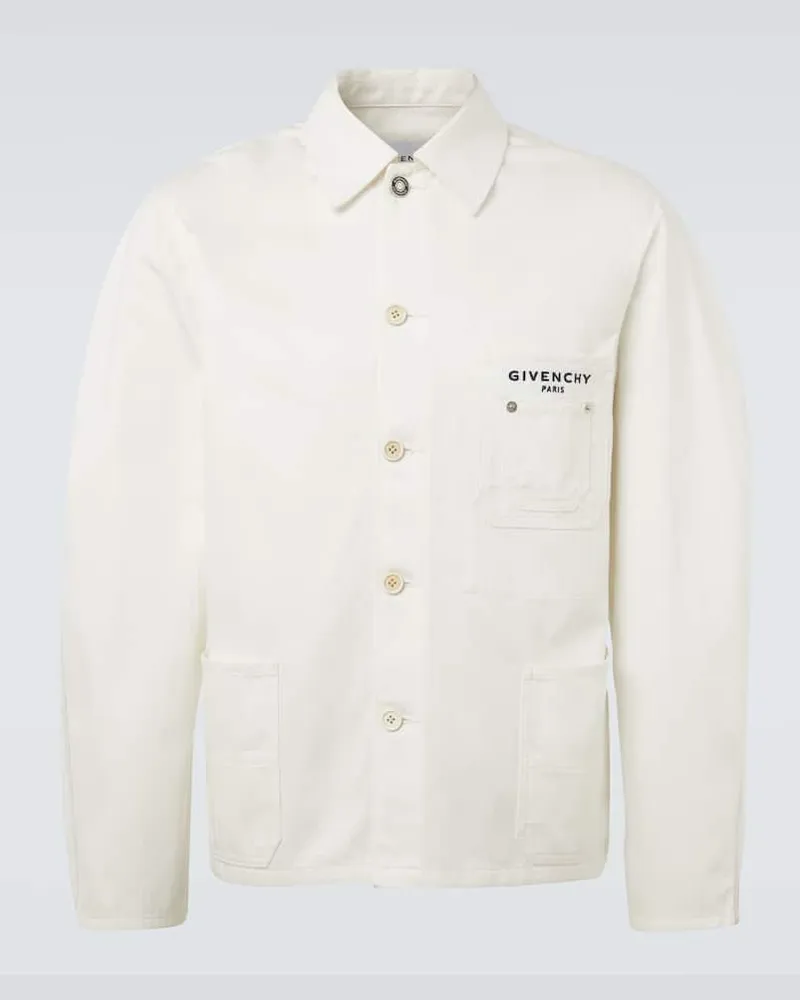 Givenchy Jacke aus Baumwoll-Canvas Weiß