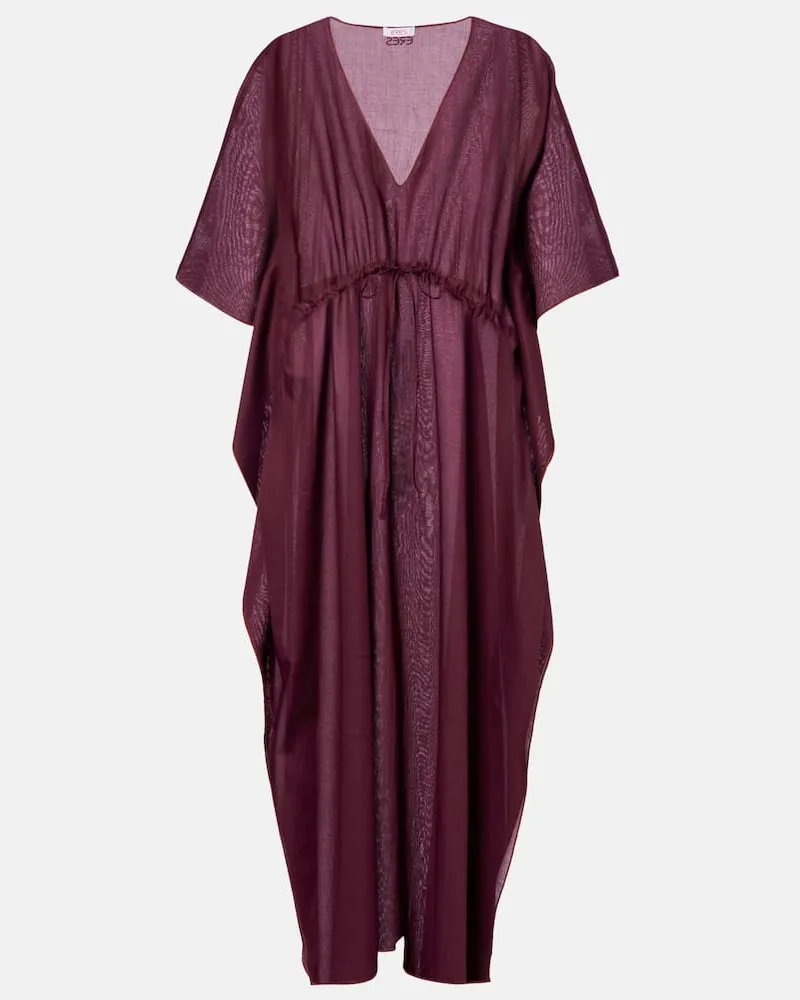 Eres Kaftan Voilier aus Baumwolle Burgunderrot