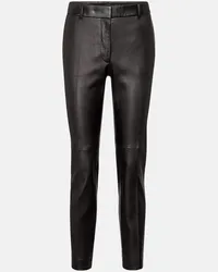 Joseph Mid-Rise-Hose Coleman aus Leder Schwarz