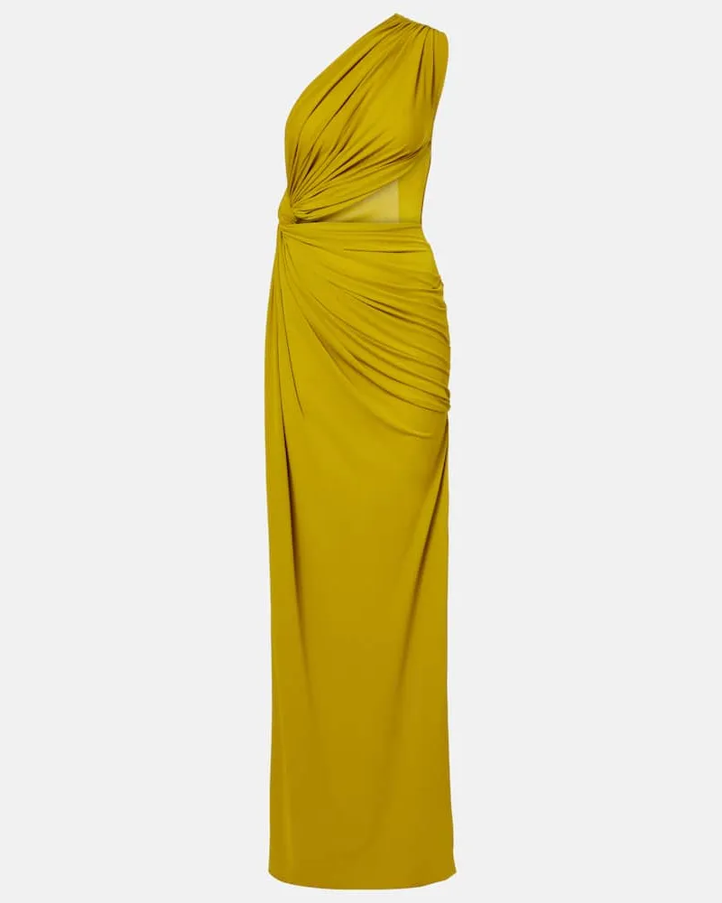 Alex Perry One-Shoulder-Robe aus Crêpe-Jersey Grün