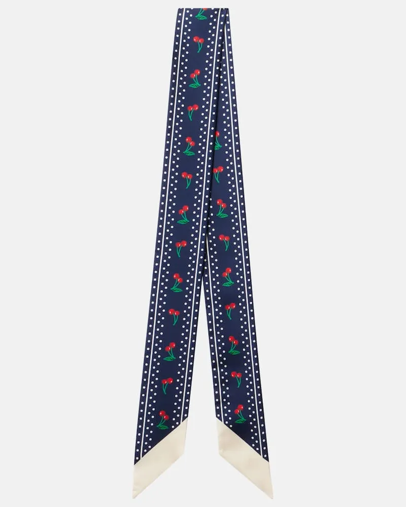 Valentino Garavani Bedrucktes Tuch Cherryfic aus Seide Multicolor